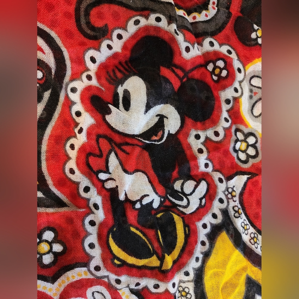 🍂🍁🍂Disney scarf, paisley Minnie Mouse, more for esthetics than warmth.